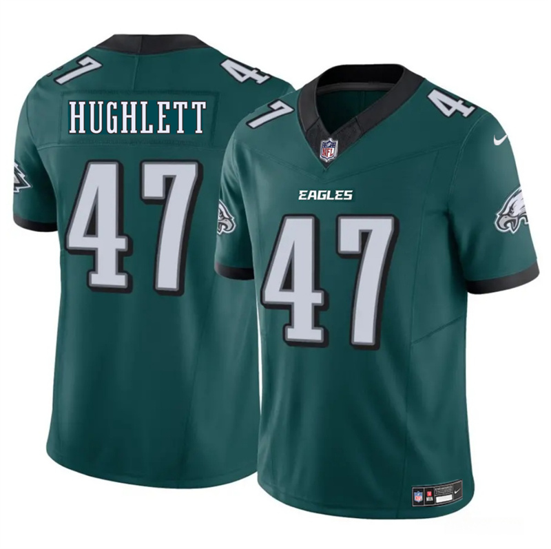 Men's Philadelphia Eagles #47 Charley Hughlett Green 2024 New F.U.S.E. Vapor Untouchable Limited Stitched Football Jersey Men's Philadelphia Eagles #47 Charley Hughlett Green 2024 New F.U.S.E. Vapor Untouchable Limited Stitched Football Jersey