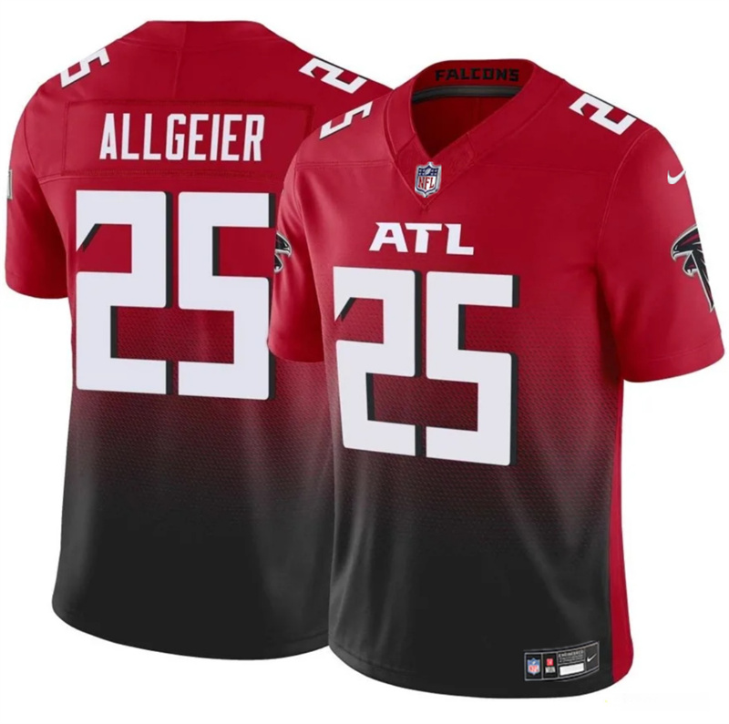 Men's Atlanta Falcons #25 Tyler Allgeier Red/Black 2024 F.U.S.E Vapor Untouchable Limited Stitched Football Jersey Men's Atlanta Falcons #25 Tyler Allgeier Red/Black 2024 F.U.S.E Vapor Untouchable Limited Stitched Football Jersey