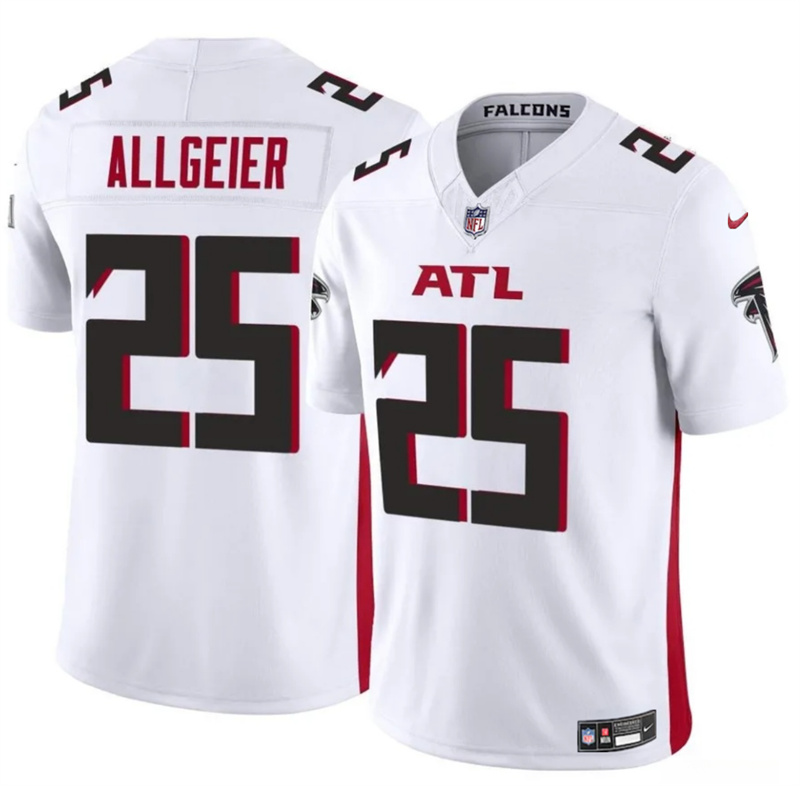 Men's Atlanta Falcons #25 Tyler Allgeier White 2024 F.U.S.E Vapor Untouchable Limited Stitched Football Jersey Men's Atlanta Falcons #25 Tyler Allgeier White 2024 F.U.S.E Vapor Untouchable Limited Stitched Football Jersey
