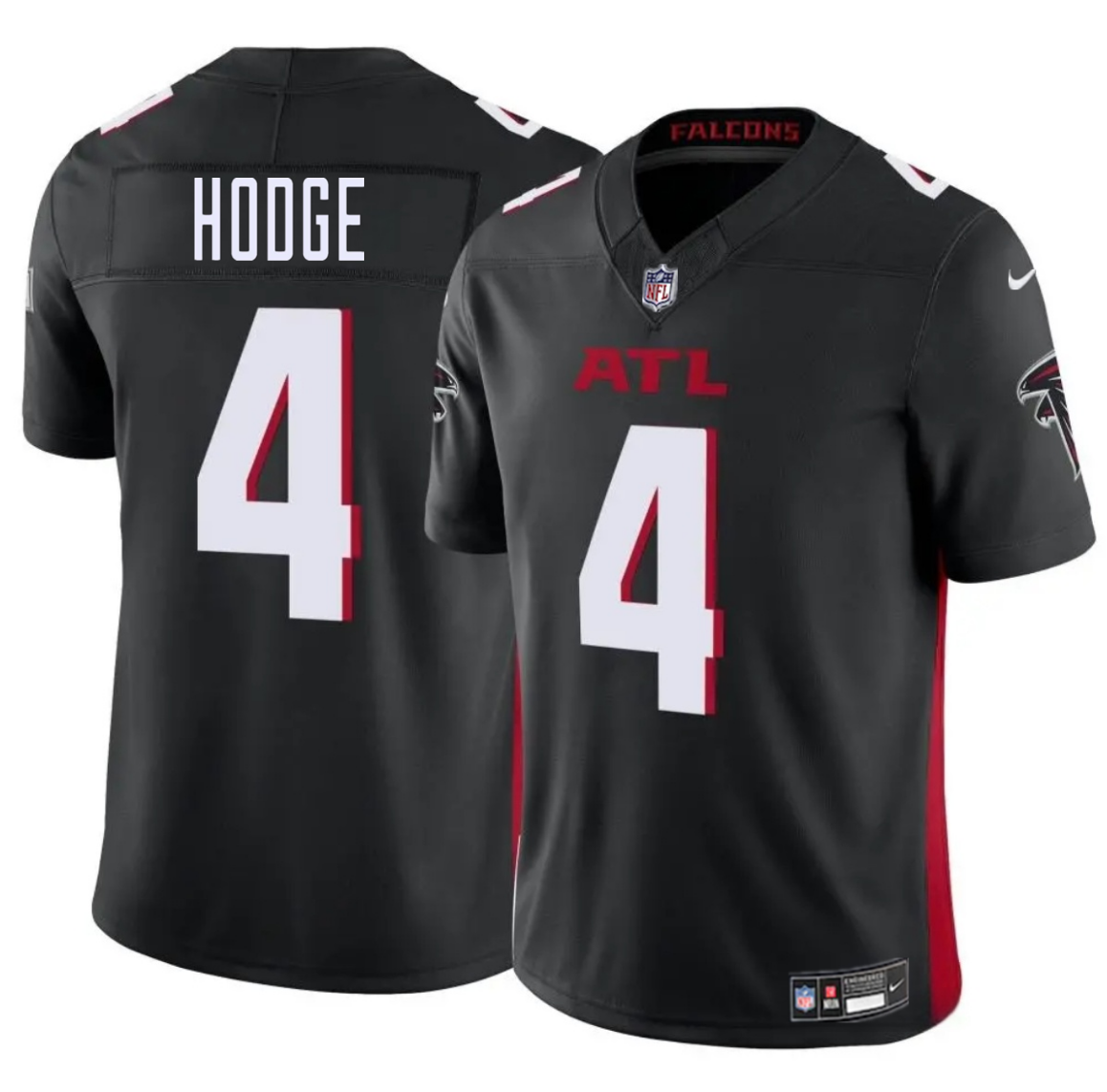 Men's Atlanta Falcons #4 KhaDarel Hodge Black 2025 F.U.S.E. Vapor Untouchable Limited Stitched Football Jersey Men's Atlanta Falcons #4 KhaDarel Hodge Black 2025 F.U.S.E. Vapor Untouchable Limited Stitched Football Jersey