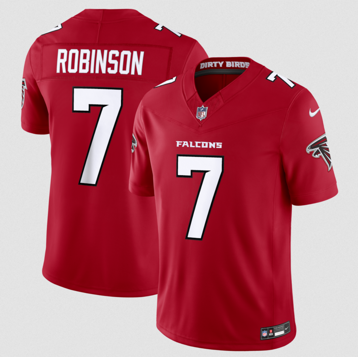 Men's Atlanta Falcons #7 Bijan Robinson Red 2026 New F.U.S.E. Vapor Untouchable Limited Stitched Football Jersey