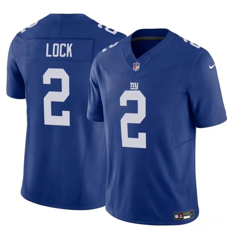 Men's New York Giants #2 Drew Lock Blue 2023 F.U.S.E. Vapor Untouchable Limited Stitched Jersey Men's New York Giants #2 Drew Lock Blue 2023 F.U.S.E. Vapor Untouchable Limited Stitched Jersey