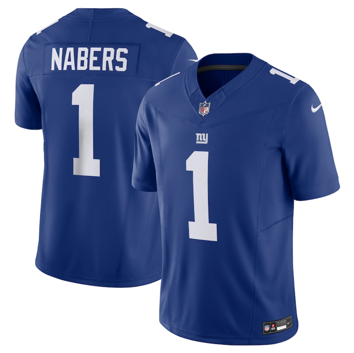 Men's New York Giants #1 Malik Nabers Blue 2024 Draft F.U.S.E. Vapor Untouchable Limited Stitched Jersey Men's New York Giants #1 Malik Nabers Blue 2024 Draft F.U.S.E. Vapor Untouchable Limited Stitched Jersey