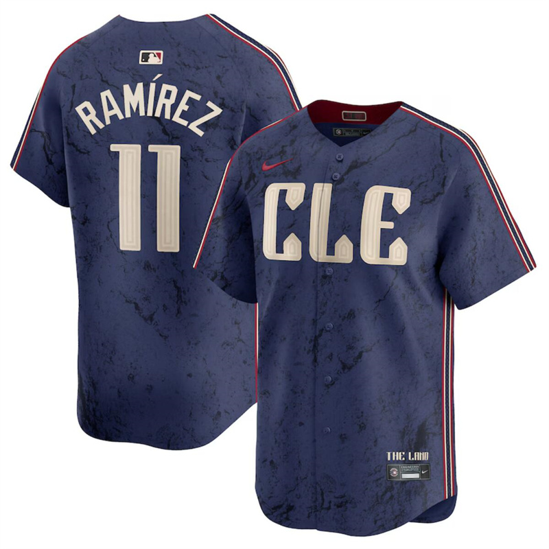 Men's Cleveland Guardians Active Player Custom Navy 2024 City Connect Limited Stitched Baseball Jersey Men's Cleveland Guardians Active Player Custom Navy 2024 City Connect Limited Stitched Baseball Jersey