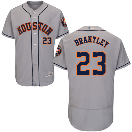 Astros #23 Michael Brantley Grey Flexbase Authentic Collection Stitched MLB Jersey Astros #23 Michael Brantley Grey Flexbase Authentic Collection Stitched MLB Jersey