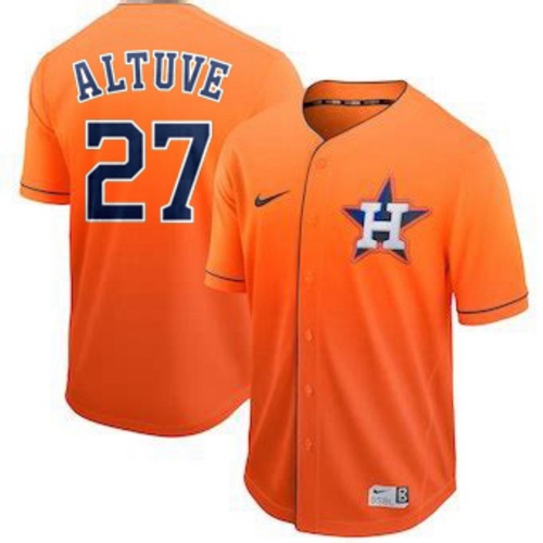 Nike Astros #27 Jose Altuve Orange Fade Authentic Stitched MLB Jersey Nike Astros #27 Jose Altuve Orange Fade Authentic Stitched MLB Jersey