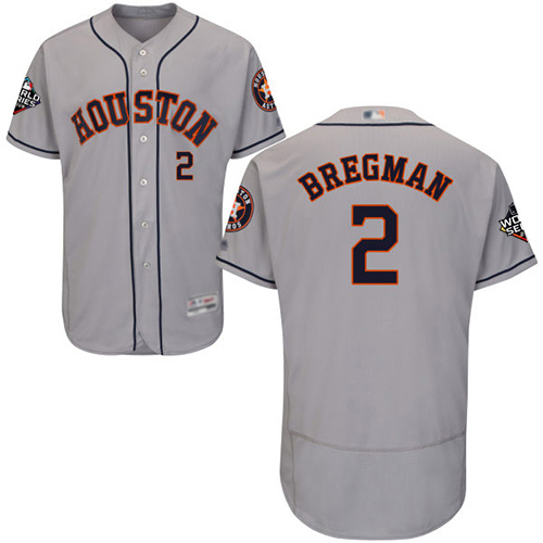 Astros #2 Alex Bregman Grey Flexbase Authentic Collection 2019 World Series Bound Stitched MLB Jersey Astros #2 Alex Bregman Grey Flexbase Authentic Collection 2019 World Series Bound Stitched MLB Jersey