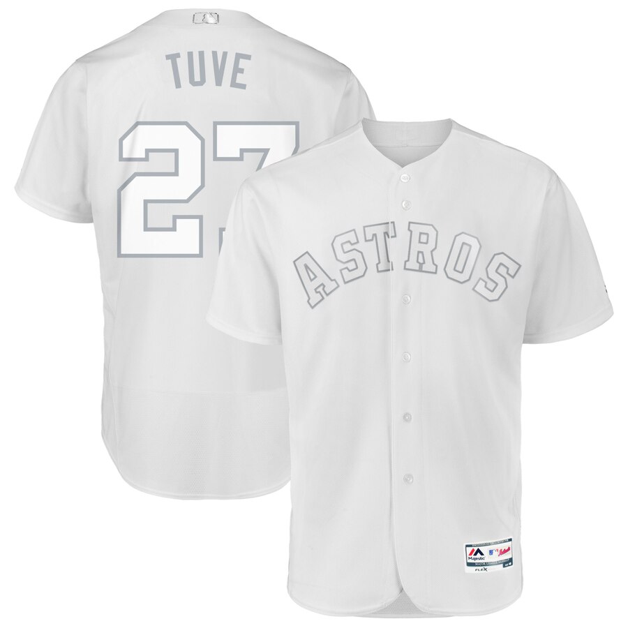 Houston Astros #27 Jose Altuve Tuve Majestic 2019 Players' Weekend Flex Base Authentic Player Jersey White Houston Astros #27 Jose Altuve Tuve Majestic 2019 Players' Weekend Flex Base Authentic Player Jersey White
