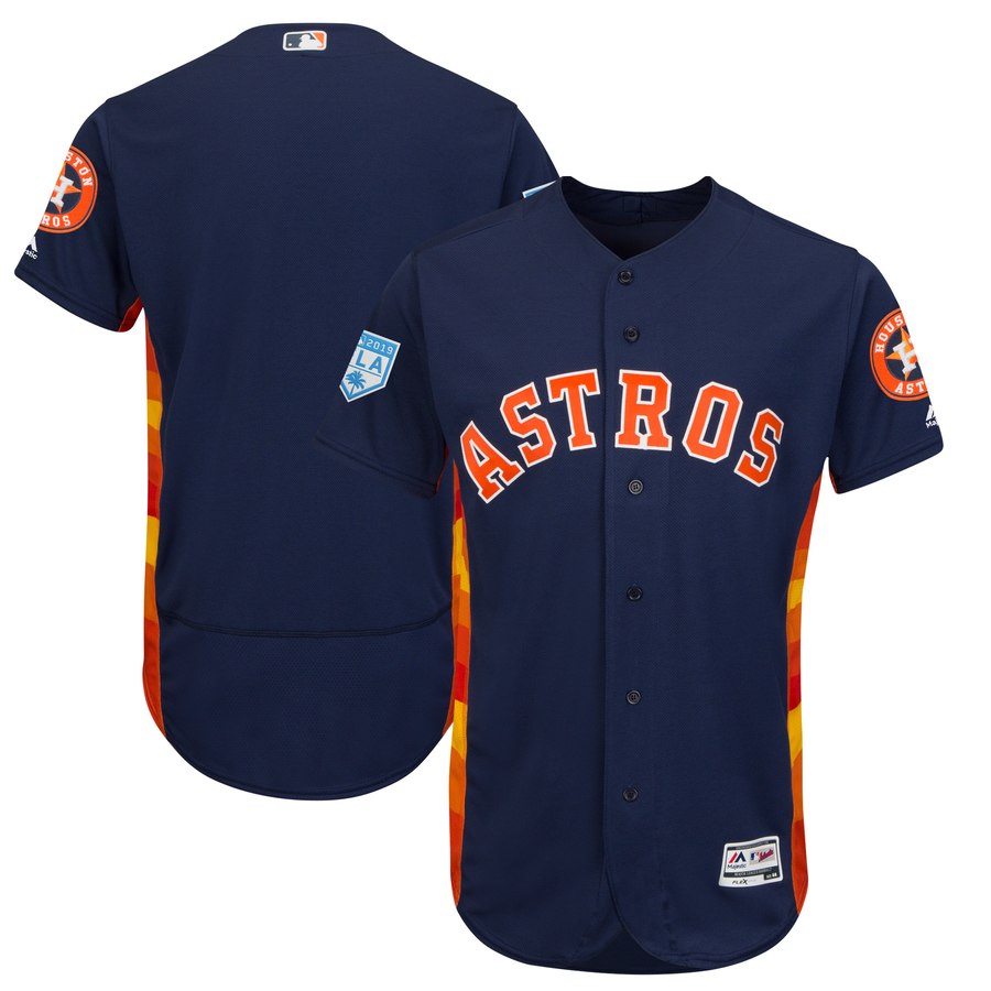 Astros Blank Navy 2019 Spring Training Flex Base Stitched MLB Jersey Astros Blank Navy 2019 Spring Training Flex Base Stitched MLB Jersey