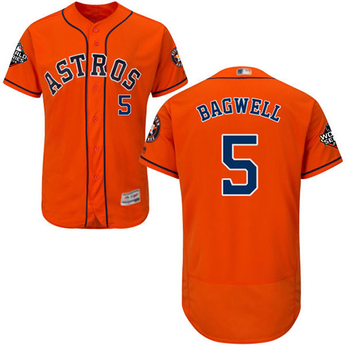 Astros #5 Jeff Bagwell Orange Flexbase Authentic Collection 2019 World Series Bound Stitched MLB Jersey Astros #5 Jeff Bagwell Orange Flexbase Authentic Collection 2019 World Series Bound Stitched MLB Jersey