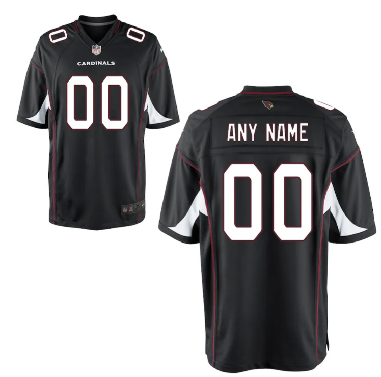 Men's Arizona Cardinals Custom Black Alternate Game Jersey