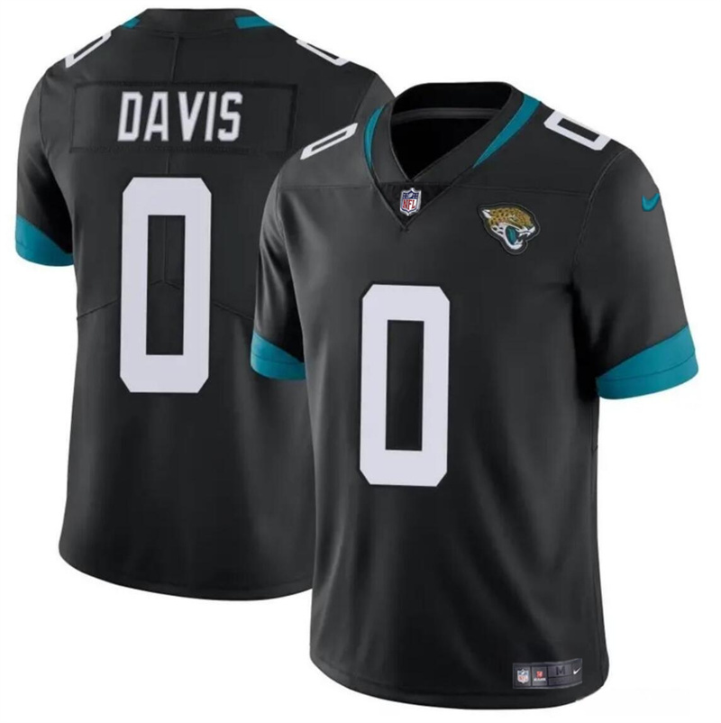 Men's Jacksonville Jaguars #0 Gabe Davis Black Vapor Untouchable Limited Stitched Jersey Men's Jacksonville Jaguars #0 Gabe Davis Black Vapor Untouchable Limited Stitched Jersey