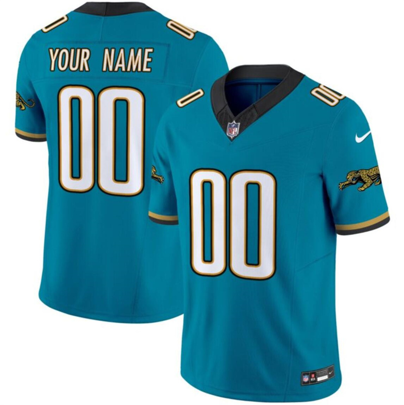 Men's Jacksonville Jaguars Active Player Custom Teal 2024 F.U.S.E. Prowler Throwback Vapor Limited Stitched Football Jersey Men's Jacksonville Jaguars Active Player Custom Teal 2024 F.U.S.E. Prowler Throwback Vapor Limited Stitched Football Jersey