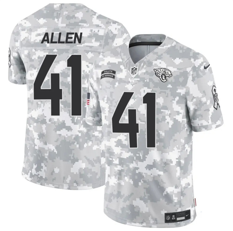 Men's Jacksonville Jaguars #41 Josh Hines-Allen 2024 F.U.S.E Arctic Camo Salute to Service Limited Stitched Football Jersey Men's Jacksonville Jaguars #41 Josh Hines-Allen 2024 F.U.S.E Arctic Camo Salute to Service Limited Stitched Football Jersey