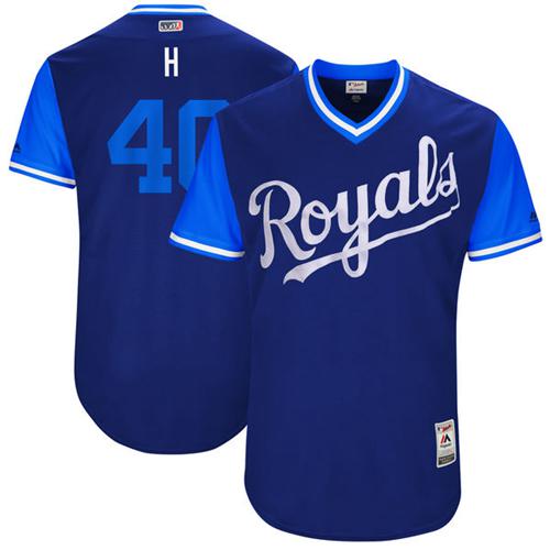Royals #40 Kelvin Herrera Navy "H" Players Weekend Authentic Stitched MLB Jersey Royals #40 Kelvin Herrera Navy "H" Players Weekend Authentic Stitched MLB Jersey