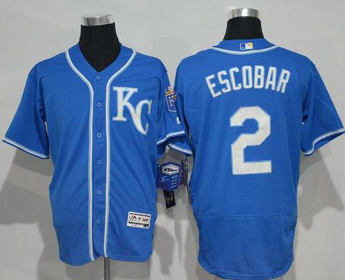 Royals #2 Alcides Escobar Royal Blue Flexbase Authentic Collection Stitched MLB Jersey Royals #2 Alcides Escobar Royal Blue Flexbase Authentic Collection Stitched MLB Jersey