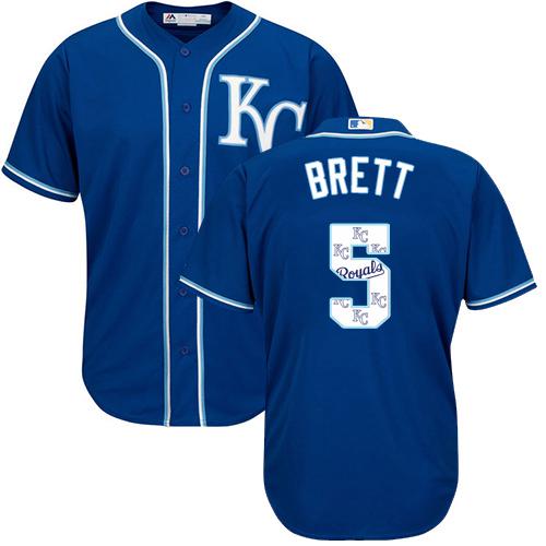 Royals #5 George Brett Royal Blue Team Logo Fashion Stitched MLB Jersey Royals #5 George Brett Royal Blue Team Logo Fashion Stitched MLB Jersey