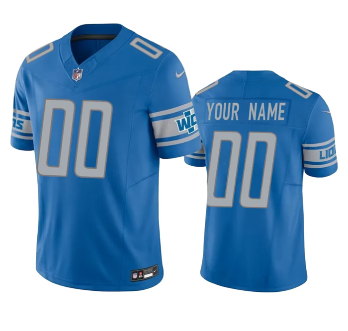 Men's Detroit Lions Active Player Custom Blue 2023 F.U.S.E. Vapor Untouchable Limited Stitched Jersey Men's Detroit Lions Active Player Custom Blue 2023 F.U.S.E. Vapor Untouchable Limited Stitched Jersey
