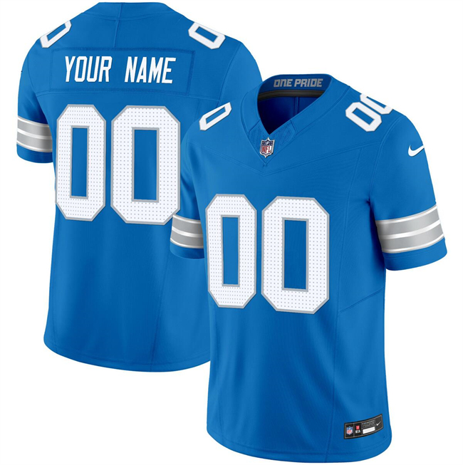 Men's Detroit Lions Active Player Custom Blue 2024 F.U.S.E. Vapor Limited Stitched Jersey Men's Detroit Lions Active Player Custom Blue 2024 F.U.S.E. Vapor Limited Stitched Jersey