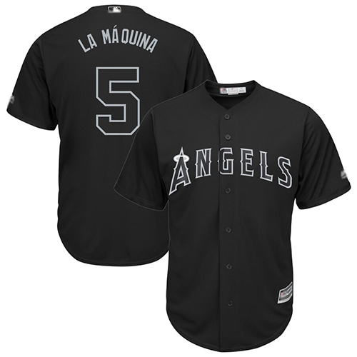 Angels of Anaheim #5 Albert Pujols Black "La Maquina" Players Weekend Cool Base Stitched MLB Jersey Angels of Anaheim #5 Albert Pujols Black "La Maquina" Players Weekend Cool Base Stitched MLB Jersey