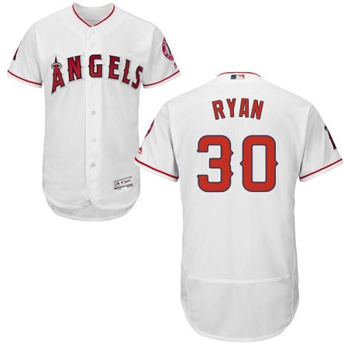 Angels of Anaheim #30 Nolan Ryan White Flexbase Authentic Collection Stitched MLB Jersey Angels of Anaheim #30 Nolan Ryan White Flexbase Authentic Collection Stitched MLB Jersey
