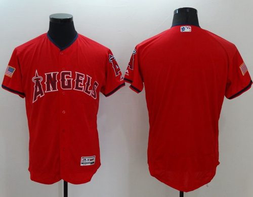Angels of Anaheim Blank Red Fashion Stars & Stripes Flexbase Authentic Stitched MLB Jersey Angels of Anaheim Blank Red Fashion Stars & Stripes Flexbase Authentic Stitched MLB Jersey