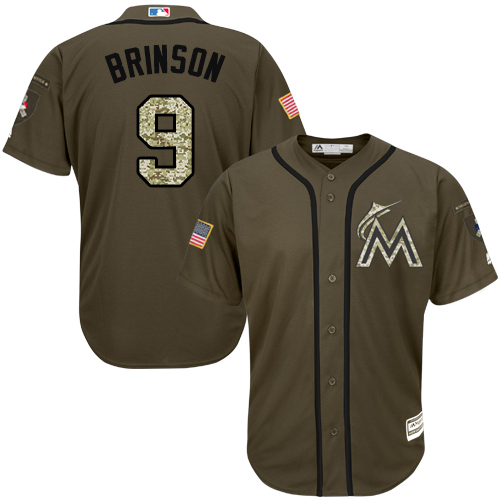 marlins #9 Lewis Brinson Green Salute to Service Stitched MLB Jersey marlins #9 Lewis Brinson Green Salute to Service Stitched MLB Jersey