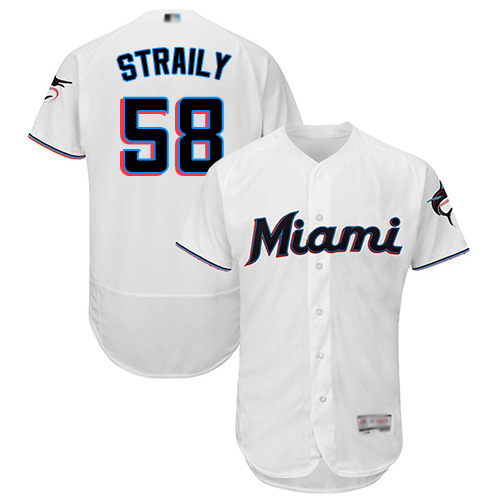 marlins #58 Dan Straily White Flexbase Authentic Collection Stitched MLB Jersey marlins #58 Dan Straily White Flexbase Authentic Collection Stitched MLB Jersey