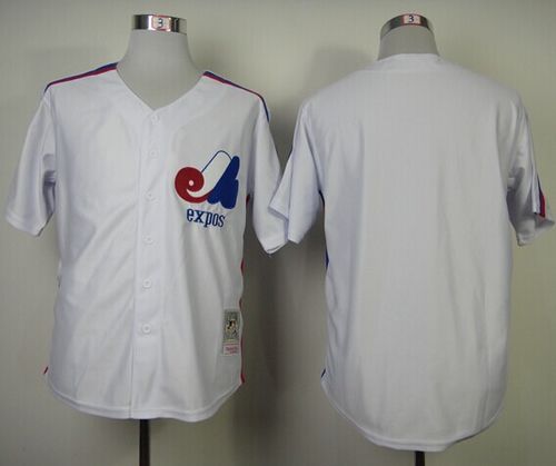 Mitchell And Ness Expos Blank White Throwback Stitched MLB Jersey Mitchell And Ness Expos Blank White Throwback Stitched MLB Jersey