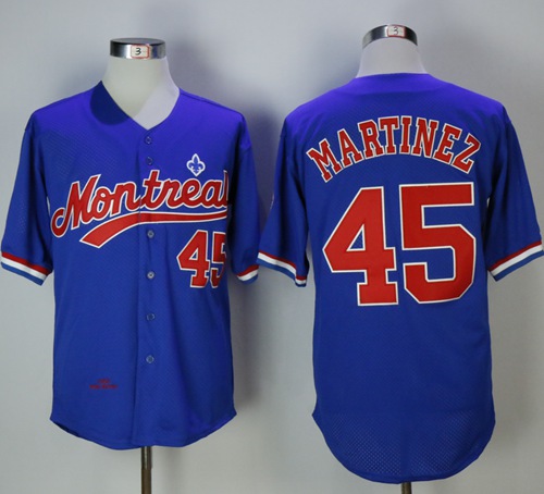 Mitchell And Ness BP Expos #45 Pedro Martinez Blue Throwback Stitched MLB Jersey Mitchell And Ness BP Expos #45 Pedro Martinez Blue Throwback Stitched MLB Jersey