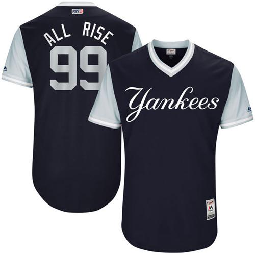 Yankees #99 Aaron Judge Navy "All Rise" Players Weekend Authentic Stitched MLB Jersey Yankees #99 Aaron Judge Navy "All Rise" Players Weekend Authentic Stitched MLB Jersey