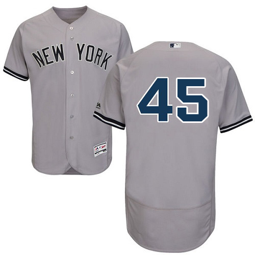 Yankees #45 Luke Voit Grey Flexbase Authentic Collection Stitched MLB Jersey Yankees #45 Luke Voit Grey Flexbase Authentic Collection Stitched MLB Jersey