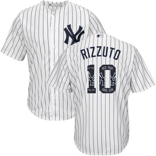 Yankees #10 Phil Rizzuto White Strip Team Logo Fashion Stitched MLB Jersey Yankees #10 Phil Rizzuto White Strip Team Logo Fashion Stitched MLB Jersey