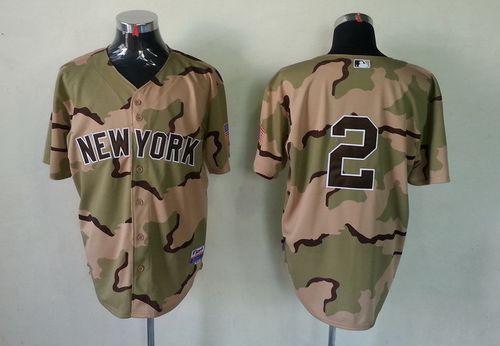 Yankees #2 Derek Jeter Camo Commemorative Military Day Cool Base Stitched MLB Jersey Yankees #2 Derek Jeter Camo Commemorative Military Day Cool Base Stitched MLB Jersey