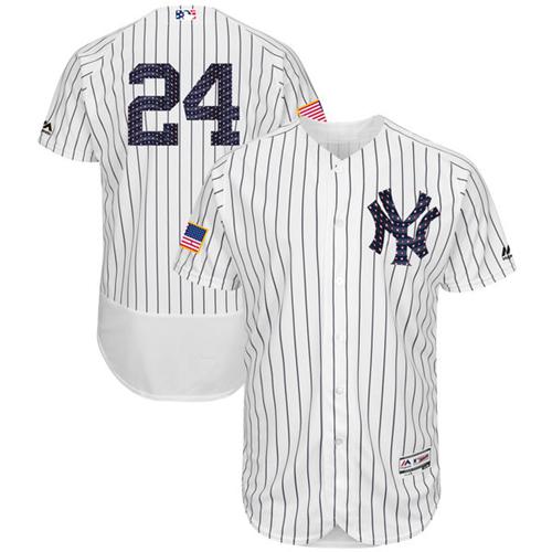 Yankees #24 Gary Sanchez White Strip Fashion Stars & Stripes Flexbase Authentic Stitched MLB Jersey Yankees #24 Gary Sanchez White Strip Fashion Stars & Stripes Flexbase Authentic Stitched MLB Jersey