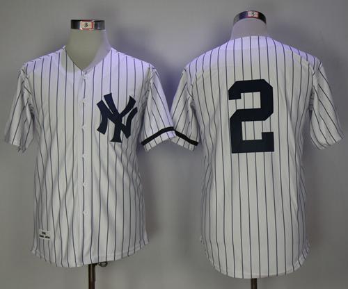 Mitchell And Ness 1995 Yankees #2 Derek Jeter White Strip Throwback Stitched MLB Jersey Mitchell And Ness 1995 Yankees #2 Derek Jeter White Strip Throwback Stitched MLB Jersey