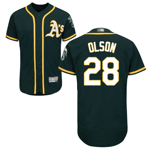 Athletics #28 Matt Olson Green Flexbase Authentic Collection Stitched MLB Jersey Athletics #28 Matt Olson Green Flexbase Authentic Collection Stitched MLB Jersey