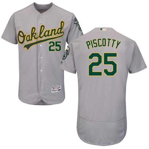 Athletics #25 Stephen Piscotty Grey Flexbase Authentic Collection Stitched MLB Jersey Athletics #25 Stephen Piscotty Grey Flexbase Authentic Collection Stitched MLB Jersey