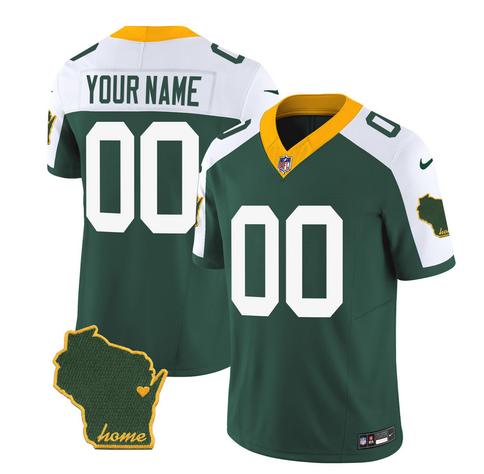 Men's Green Bay Packers Customized Green/White 2023 F.U.S.E. Home Patch Vapor Untouchable Limited Stitched Jersey Men's Green Bay Packers Customized Green/White 2023 F.U.S.E. Home Patch Vapor Untouchable Limited Stitched Jersey
