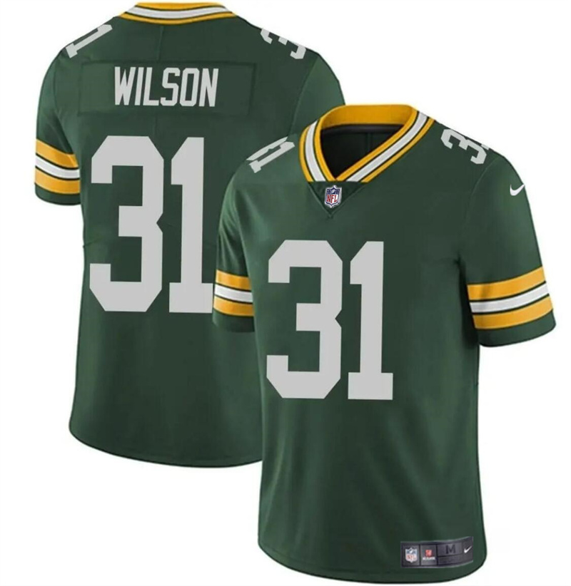 Men's Green Bay Packers #31 Emanuel Wilson Green Vapor Limited Stitched Football Jersey Men's Green Bay Packers #31 Emanuel Wilson Green Vapor Limited Stitched Football Jersey