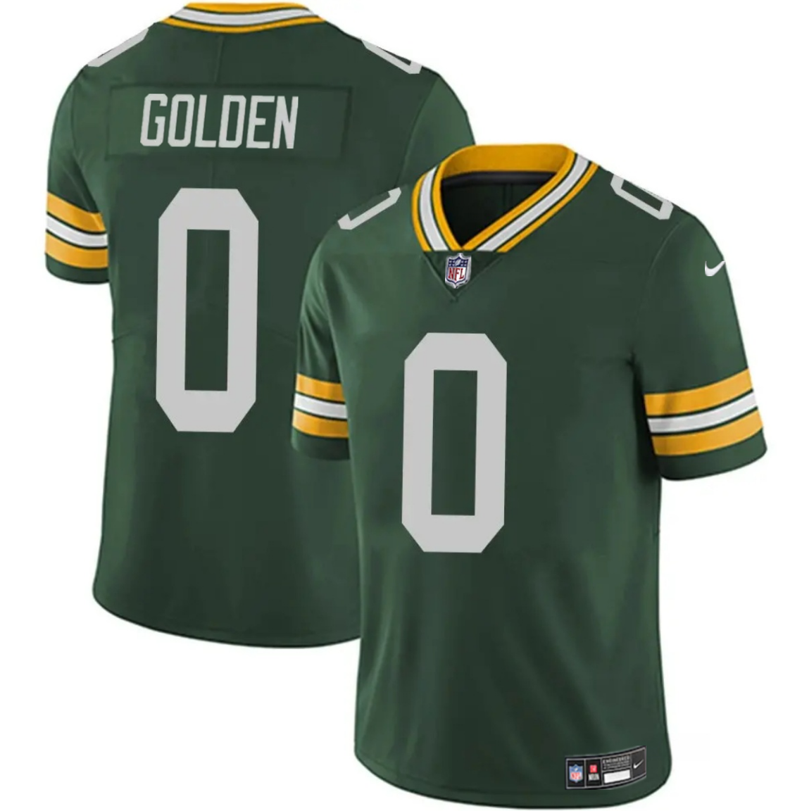Men's Green Bay Packers #0 Matthew Golden Green 2025 Vapor Untouchable Limited Stitched Football Jersey Men's Green Bay Packers #0 Matthew Golden Green 2025 Vapor Untouchable Limited Stitched Football Jersey