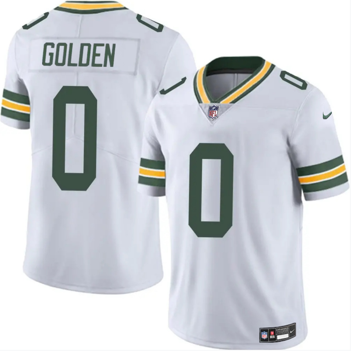 Men's Green Bay Packers #0 Matthew Golden White 2025 Vapor Untouchable Limited Stitched Football Jersey Men's Green Bay Packers #0 Matthew Golden White 2025 Vapor Untouchable Limited Stitched Football Jersey