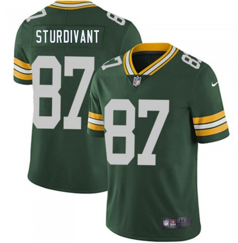 Men's Green Bay Packers #87 J. Michael Sturdivant Green 2026 Draft Vapor Untouchable Limited Stitched Football Jersey