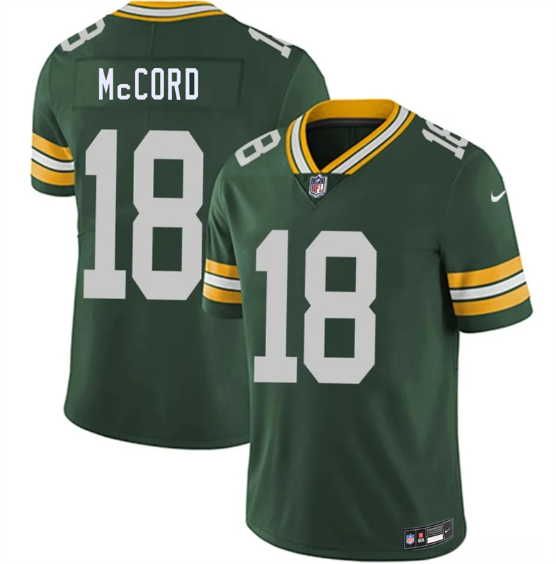 Men's Green Bay Packers #18 Kyle McCord Green 2026 Vapor Untouchable Limited Stitched Football Jersey