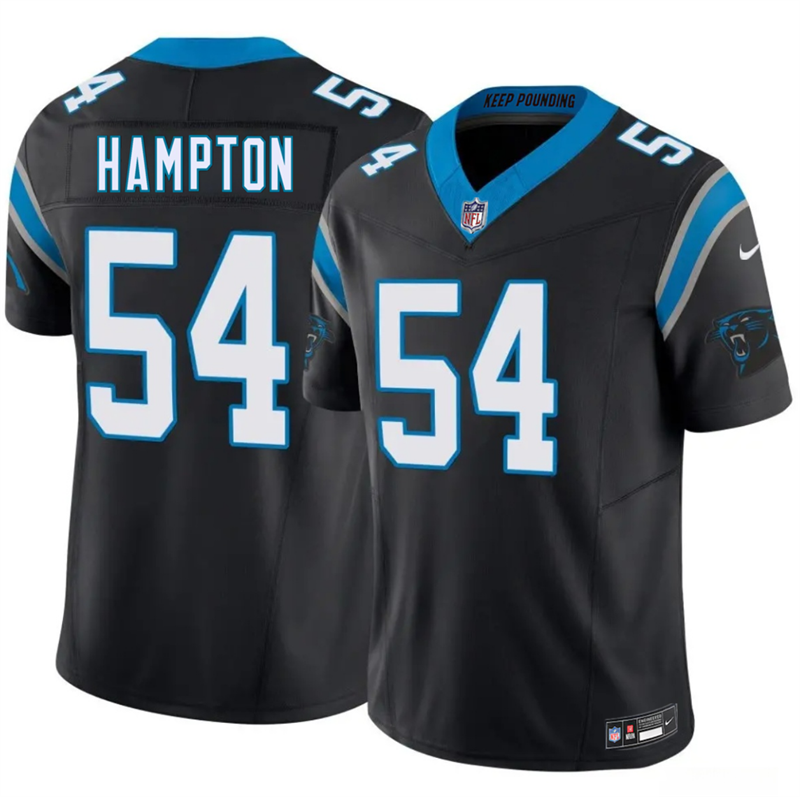 Men's Carolina Panthers #54 Nick Hampton Black 2026 F.U.S.E. Vapor Limited Stitched Football Jersey