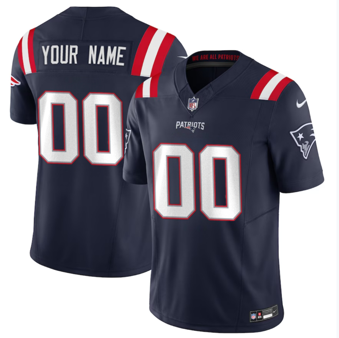 Women's New England Patriots Active Player Custom Navy 2023 F.U.S.E Alternate Vapor Untouchable Limited Stitched Football Jersey Women's New England Patriots Active Player Custom Navy 2023 F.U.S.E Alternate Vapor Untouchable Limited Stitched Football Jersey