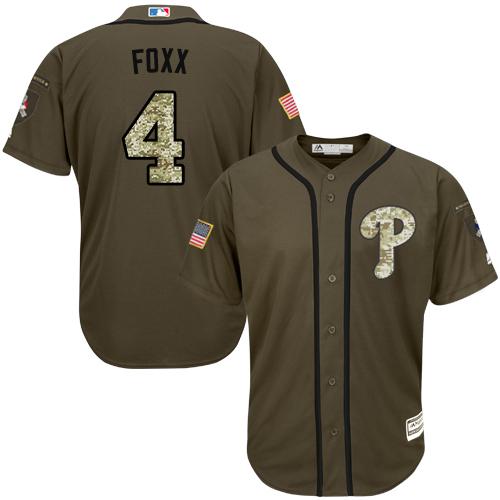 Phillies #4 Jimmie Foxx Green Salute to Service Stitched MLB Jersey Phillies #4 Jimmie Foxx Green Salute to Service Stitched MLB Jersey
