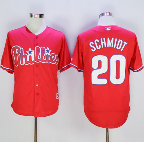 Phillies #20 Mike Schmidt Red New Cool Base Stitched MLB Jersey Phillies #20 Mike Schmidt Red New Cool Base Stitched MLB Jersey
