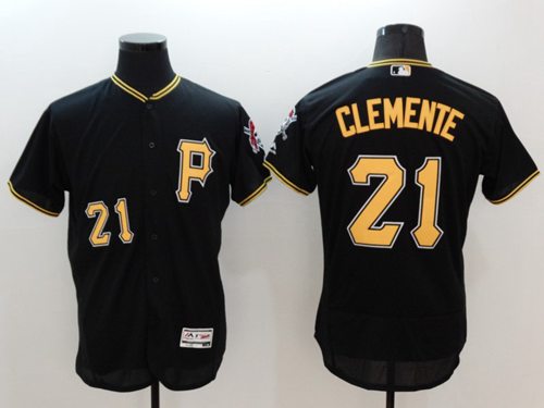 Pirates #21 Roberto Clemente Black Flexbase Authentic Collection Stitched MLB Jersey Pirates #21 Roberto Clemente Black Flexbase Authentic Collection Stitched MLB Jersey