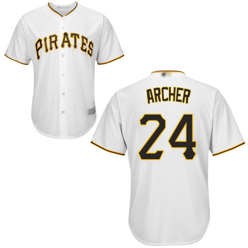 Pirates #24 Chris Archer White New Cool Base Stitched MLB Jersey Pirates #24 Chris Archer White New Cool Base Stitched MLB Jersey